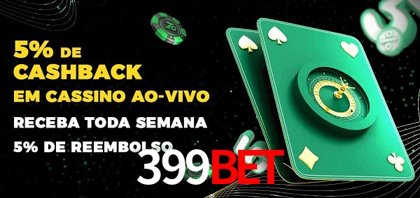 Promoções do cassino ao Vivo 399bet